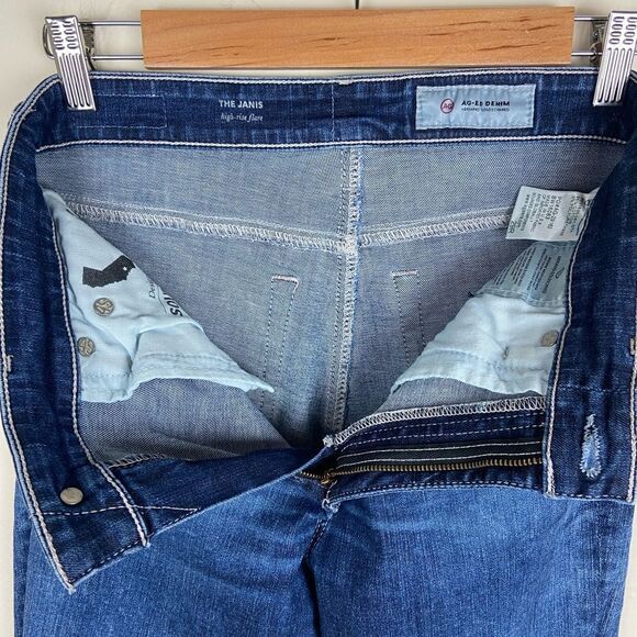 AG ‘The Janis’ Lightly Distressed High-Rise Flare Jeans - Picture 8 of 8